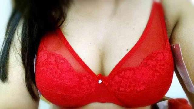 red hot bra me big boobs