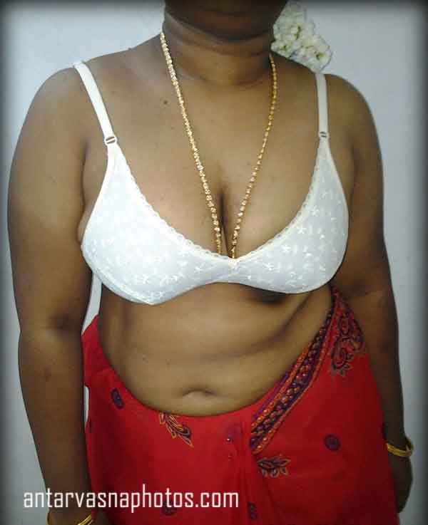 Champa aunty in a bra