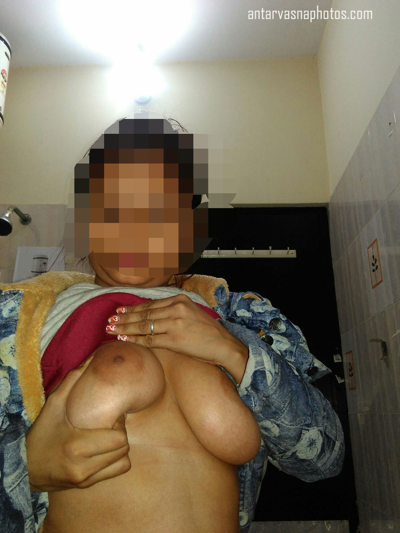 Sweta pressing boobs