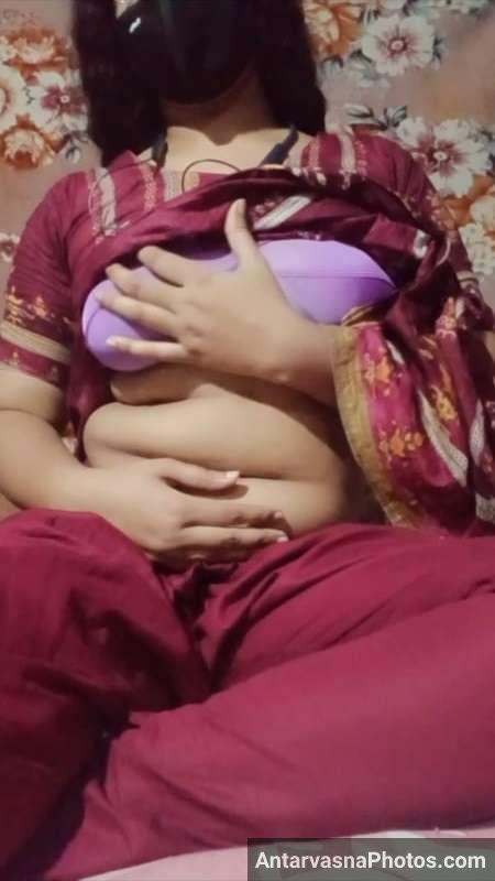 desi muslim boobs purple bra